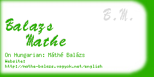 balazs mathe business card