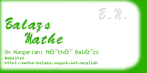 balazs mathe business card